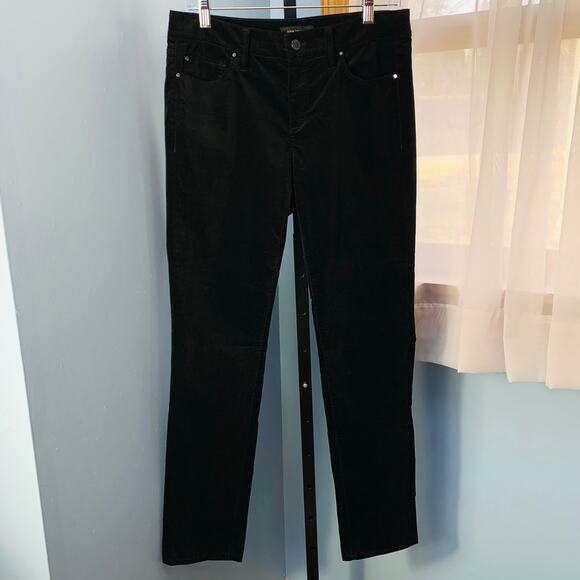 Ann Taylor Black Velvet Pants Size 8 - Picture 2 of 7